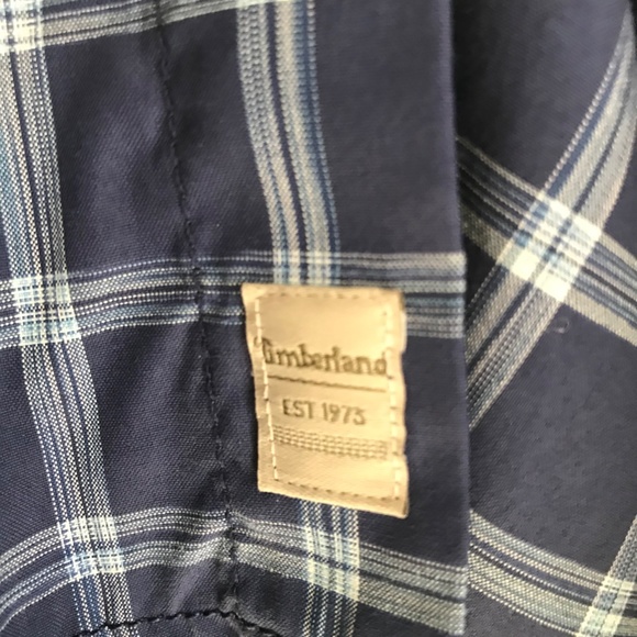 Timberland button down plaid shirt, XXL slim-fit - Picture 6 of 7